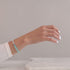 Aquamarine & White | Silver | Mermaid Glass Bead Bracelet
